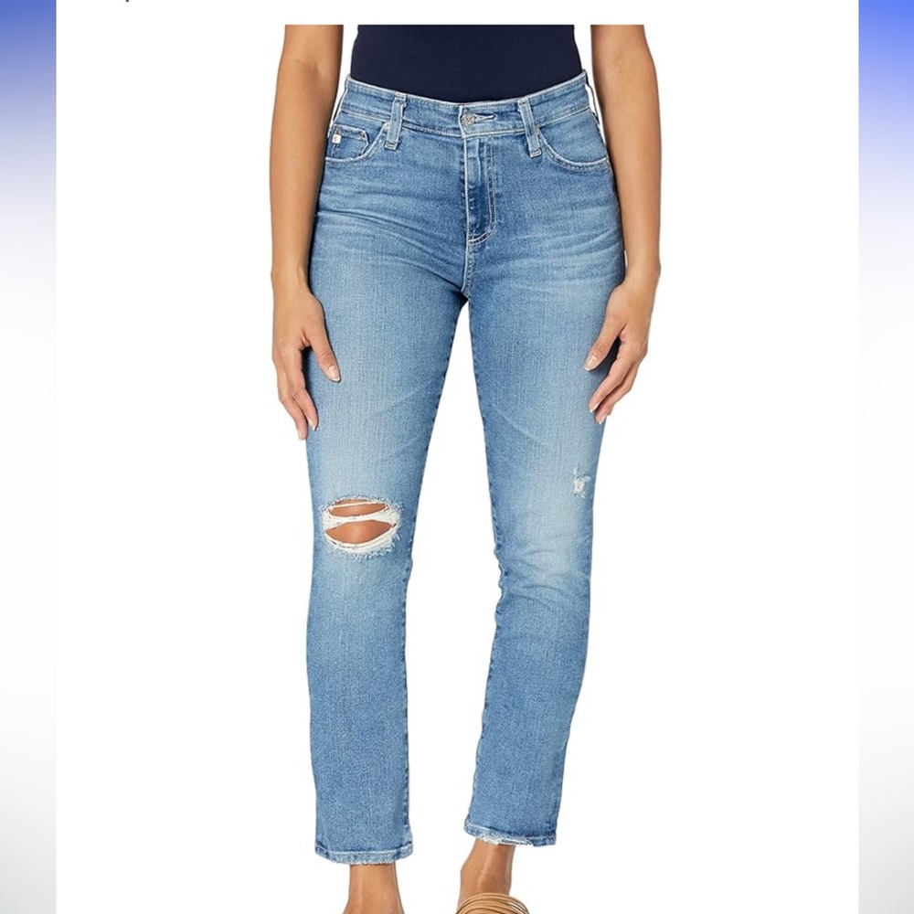 Ag Adriano Goldschmied Mari Crop Straight Leg Jeans